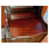 ML - Victorian Mahogany Fall Front Coal Purdonium with Carved Floral Panel