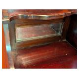 ML - Victorian Mahogany Fall Front Coal Purdonium with Carved Floral Panel