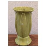 UL - Vintage Green Ceramic Table Lamp Base 11in Tall Needs Repair