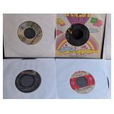 UL - Collection of Vintage 45 RPM Records with Sleeves
