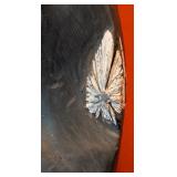 ML - Chinese Chrysanthemum Stone on Wooden Stand, 14 Inch Tall