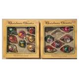 LL - Collection of Vintage Christmas Glass Ornaments Assorted Shapes and Colors