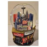 LL - Holiday Decor Collection with Broadway Cares 2001 Snow Globe, Ceramic Tree, and Snowman