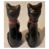 LL - Lot of 2 Vintage Salt and Pepper Shaker Sets - Black Cats and Flamingos