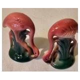 LL - Lot of 2 Vintage Salt and Pepper Shaker Sets - Black Cats and Flamingos