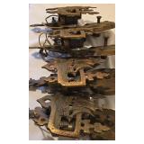 LL - Set of 4 Vintage 15-Inch Electric Wall Sconces with Ship Motif