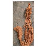 LL - Vintage Macrame Plant Hanger with Wood Beads, 8 Feet Long