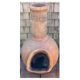 Large Terracotta Outdoor Chiminea Wood-Burning Fireplace