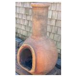 Large Terracotta Outdoor Chiminea Wood-Burning Fireplace