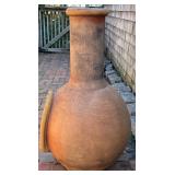 Large Terracotta Outdoor Chiminea Wood-Burning Fireplace