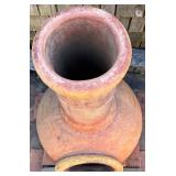 Large Terracotta Outdoor Chiminea Wood-Burning Fireplace