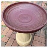 Outdoor Concrete Bird Bath with Decorative Pedestal