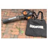 Worx Trivac Electric Leaf Blower Vac Mulcher with Collection Bag