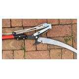 Telescoping Tree Pruner with Pole Saw Attachment