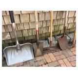 Set of 5 Garden Tools Including Shovels, Rake and Snow Shovel