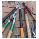 Lot of 7 Garden Pruners, Shears, and Loppers - Various Styles