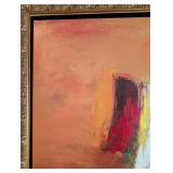 UL - Framed Abstract Oil Painting with Bold Colors by Pedros Martin
