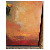 UL - Framed Abstract Oil Painting with Bold Colors by Pedros Martin