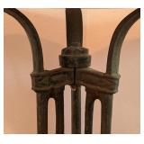 UL - Antique French Stone Top Cast Iron Bistro Table