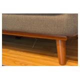 UL - Gray Mid-Century Modern Style Sofa with Wood Legs