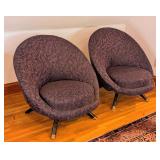 UL - Pair of Vintage Mid-Century Modern Egg Chairs