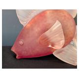 UL - Frosted Art Glass Fish Sculpture
