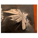 ML - Chinese Chrysanthemum Stone on Wooden Stand, 14 Inch Tall