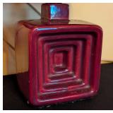 ML - Small Vintage Art Deco Ceramic Table Lamp with Black Shade