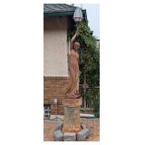 BY - Antique Jean-Jacques Ducel French 11-Foot French Cast Iron Statue