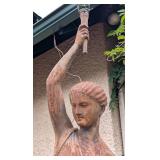 BY - Antique Jean-Jacques Ducel French 11-Foot French Cast Iron Statue