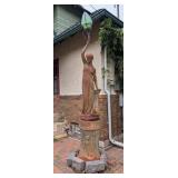 BY - Antique Jean-Jacques Ducel French 11-Foot French Cast Iron Statue