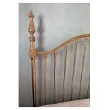 ML - Full Size Brass Bed Frame with Headboard and Footboard