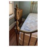 ML - Full Size Brass Bed Frame with Headboard and Footboard