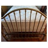 ML - Full Size Brass Bed Frame with Headboard and Footboard