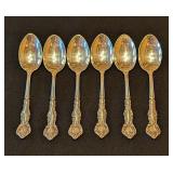 ML - Set of 6 Vintage Sterling Silver Spoons