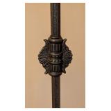 ML - Vintage Art Deco Floor Lamp with Ornate Feather Lampshade