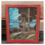LL - Framed Stained Glass Landscape Panel