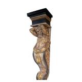 LL - Ornate Wall Corbel with Classical Bearded Male Figure and Gilt Details