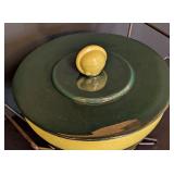 ML - Mid-Century Modern Ceramic Fondue Pot with Stand and Lid