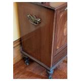 ML - Antique English Mahogany Victorian or Edwardian Mahogany Purdonium / Coal Bin