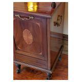 ML - Antique English Mahogany Victorian or Edwardian Mahogany Purdonium / Coal Bin