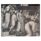 ML - Edward Burne-Jones The Gold Stairs Engraving Print Framed