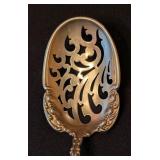 ML - Vintage Sterling Silver Ornate Pierced Serving Spoon