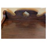 ML - Antique Wooden Fireplace Purdonium Scuttle Box Coal Storage Bin