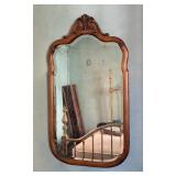 ML - Antique Wall Mirror with Carved Wood Frame