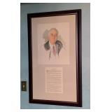 ML - Framed Print - The Unfinished Portrait of Franklin D. Roosevelt with Historical Description