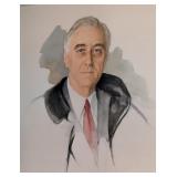 ML - Framed Print - The Unfinished Portrait of Franklin D. Roosevelt with Historical Description