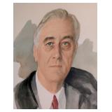 ML - Framed Print - The Unfinished Portrait of Franklin D. Roosevelt with Historical Description