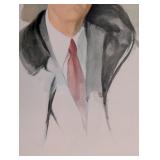 ML - Framed Print - The Unfinished Portrait of Franklin D. Roosevelt with Historical Description