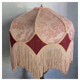 ML - Vintage Decorative Table Lamp with Fabric Fringe Shade and Brass Spigot